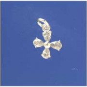 SPC 12x12mm TEARDROP CZ SET CROSS