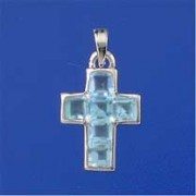 SPC 18x13mm SQ.IMM.B/TOPAZ SET CROSS   =