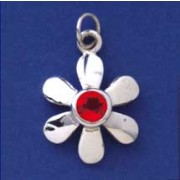 SPC DAISY PENDANT WITH GARNET          -