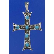 SPC 39x29mm TURQUOISE CROSS            -