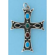 SPC 39x29mm MULTI-STONE CROSS