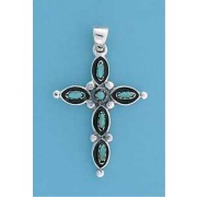 SPC 30x25mm MARQUIS TURQUOISE SET CROSS=