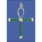 SPC GREEN AGATE ANKH PENDANT