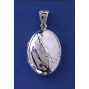 SPC 27x20mm RAISED SECT FLOWER LOCKET  =