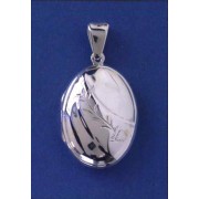 SPC 27x20mm RAISED SECT FLOWER LOCKET  =