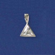 SPC 10mm CZ TRIANGULAR PENDANT