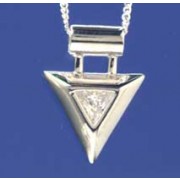 SPC FANCY TRIANGLE CZ PENDANT          =