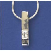 SPC SQ.CZ SET RECT.SLIDER PENDANT