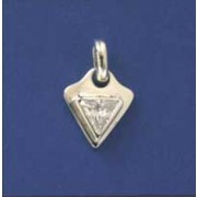 SPC TRIANGULAR CZ FANCY SHIELD PENDANT