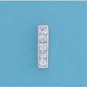 SPC RECT.CHANNEL SET LAVENDER CZ PENDANT