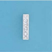 SPC RECT.CHANNEL SET CZ PENDANT        =
