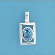 SPC OPEN SQ.OVAL SYN.TOPAZ PENDANT
