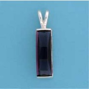 SPC FACETED RECT.IMM.AMETHYST PENDANT