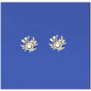 SPC 6mm CRYSTAL SET FANCY CROSS STUDS