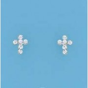 SPC 8mm CRYSTAL SET CROSS STUDSE-WHITE