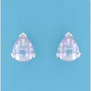SPC CURVED TEARDROP LAVENDER CZ STUDS  =