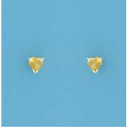 SPC 4mm CLAW SET HEART STUD-YELLOW     =