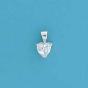 SPC 6mm CLAW SET HEART CZ.PENDANT      =