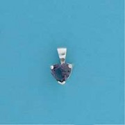 SPC 6mm CLAW SET HEART.PENDANT-PURPLE  =