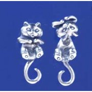 SPC THRU EAR CAT DROP EARRINGS         =