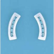 SPC 18mm CHANNEL SET BLUE CURVED STUDS