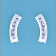 SPC 18mm CHANNEL SET PINK CURVED STUDS
