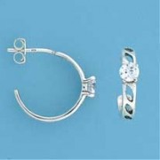 SPC CZ SET FANCY HOOP STUD             =