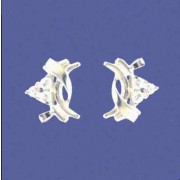 SPC 3 CZ FANCY STUD EARRINGS