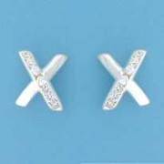 SPC CHANNEL SET CZ CROSS STUDS