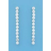 SPC RUBSET CZ TENNIS LINK STYLE DROPS
