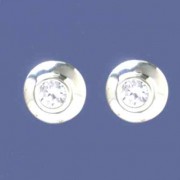 SPC 6mm CZ SET IN 12mm ROUND STUD