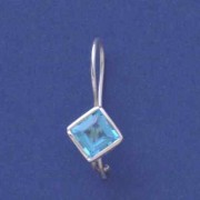 SPC 6mm SQ BLUE STONE SAFETY WIRE DROPS