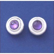 SPC 6mm IMM.AMETHYST STUD WITH RIM