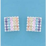 SPC 11mm SQUARE MULTI-COLOUR STONE STUDS