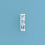 SPC 3 SQ.BLUE TOPAZ CURVED STUDS       =