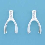 SPC CZ SET WISHBONE STUDS