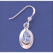 SPC OVAL SYN.BT.FANCY DROP EARRINGS