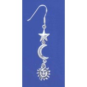 SPC STAR/1/2 MOON/SUN DROP EARRING     =