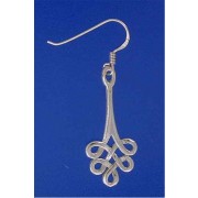 SPC 32mm POLISHED CELTIC KNOT EARRINGS =