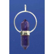 SPC AMETHYST CRYSTAL IN CIRCLE DROP    -