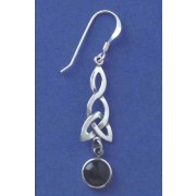 SPC CELTIC STYLE ONYX DROP EARRING     =
