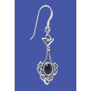 SPC CELTIC DESIGN ONYX DROP EARRING