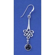 SPC CELTIC DROP EARRINGS WITH ONYX DROP-