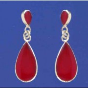 SPC SMALL CORNELIAN TEARDROP DROPS     =