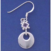 SPC DIA.SHAPE AMETHYST WITH DISC DROPS -