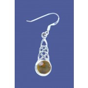 SPC AMBER  CELTIC STYLE DROP EARRINGS  =
