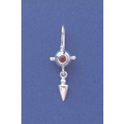 SPC GARNET DROP EARRINGS               =