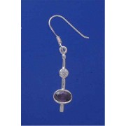 SPC 2 OVAL PURPLE STONE PENDULUM DROPS