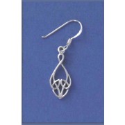 SPC CUTOUT TEARDROP CELTIC DROP EARRING=