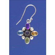 SPC MULTISTONE/BEAD FANCY CROSS DROPS